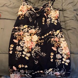 Navy blue with flowers dress